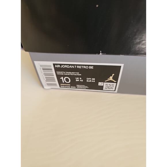 Nike Air Jordan 7 Retro Se Vachetta Tan Brown-Black-Taxi Sz 10 [DZ4729-200] - Picture 10 of 10